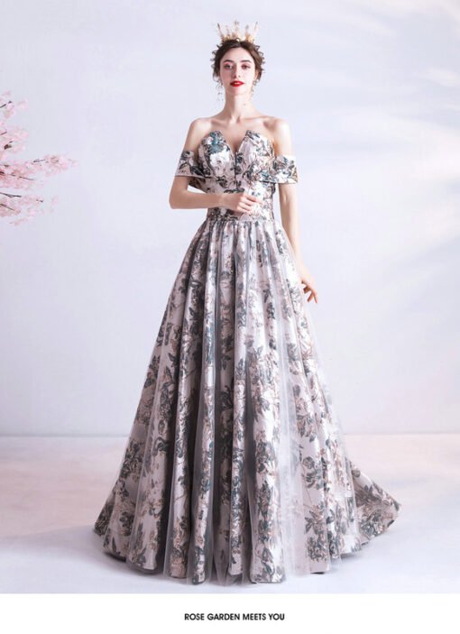 floral formal dress 1308-004