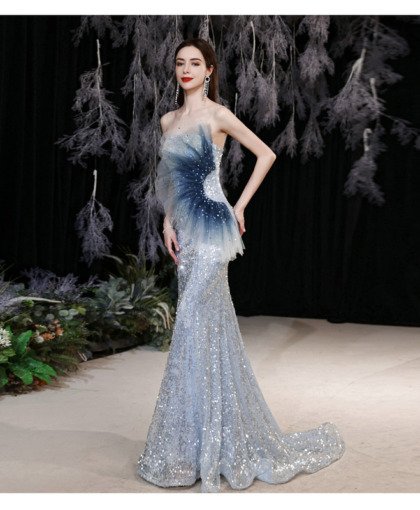 light blue mermaid dress 1309-001