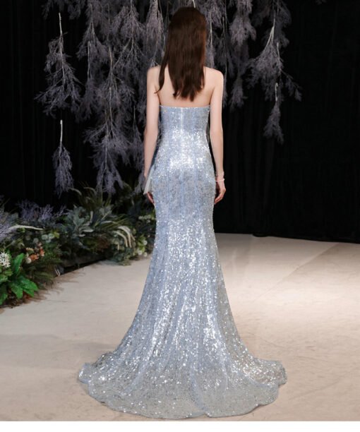 light blue mermaid dress 1309-004