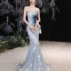 light blue mermaid dress 1309-006