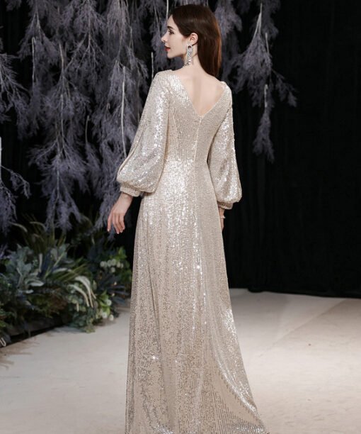 silver sequin dress 1306-002