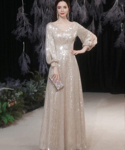 silver sequin dress 1306-003