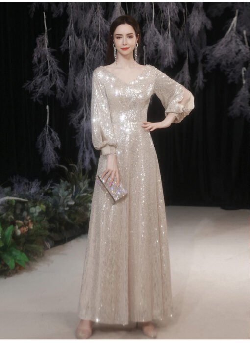 silver sequin dress 1306-003
