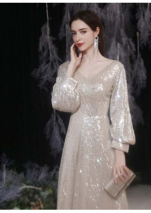 silver sequin dress 1306-004