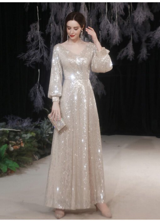silver sequin dress 1306-005