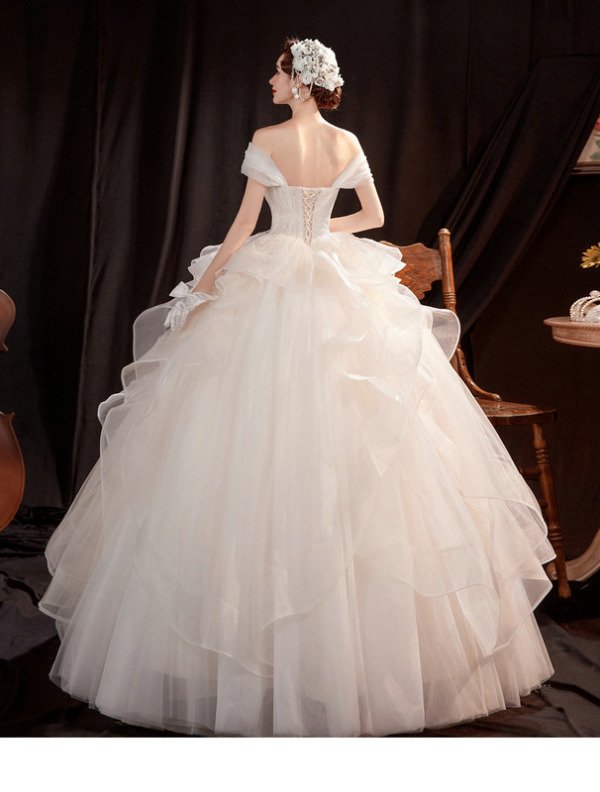 Wedding Dress Cheap Off The Shoulder Ball Gown Bridal Dress For Sale