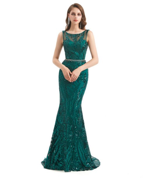 dark green prom dress 1318-001