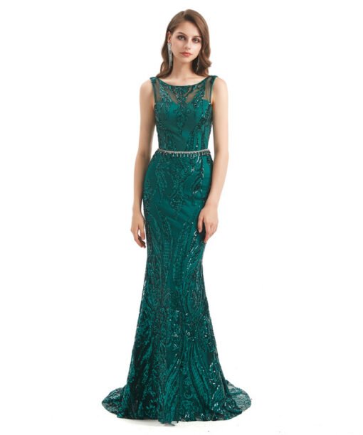 dark green prom dress 1318-002