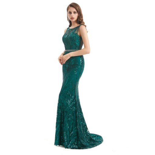 dark green prom dress 1318-004