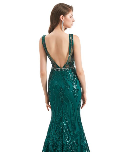 dark green prom dress 1318-007