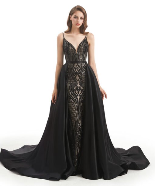 detachable skirt prom dress 1317-002