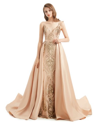 detachable skirt prom dress 1317-006