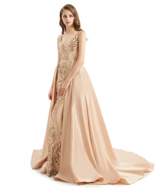 detachable skirt prom dress 1317-008