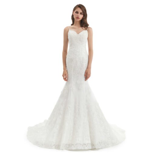 mermaid lace wedding dress 1320-003