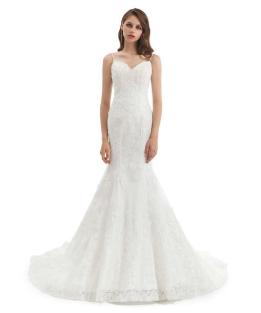 mermaid lace wedding dress 1320-003