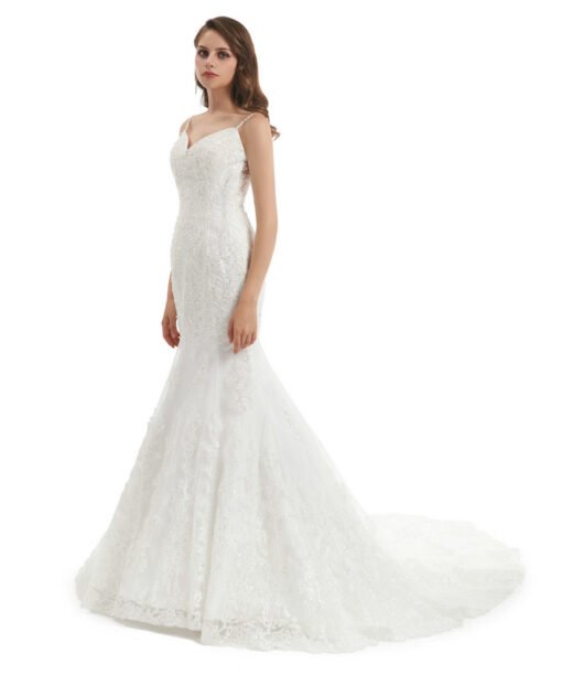 mermaid lace wedding dress 1320-004