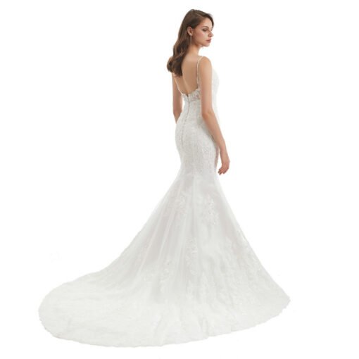 mermaid lace wedding dress 1320-007