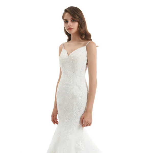 mermaid lace wedding dress 1320-008