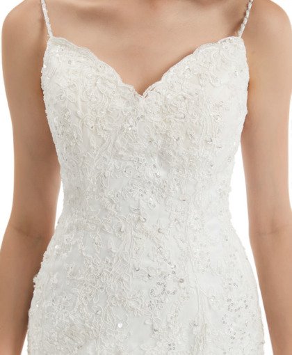 mermaid lace wedding dress 1320-010
