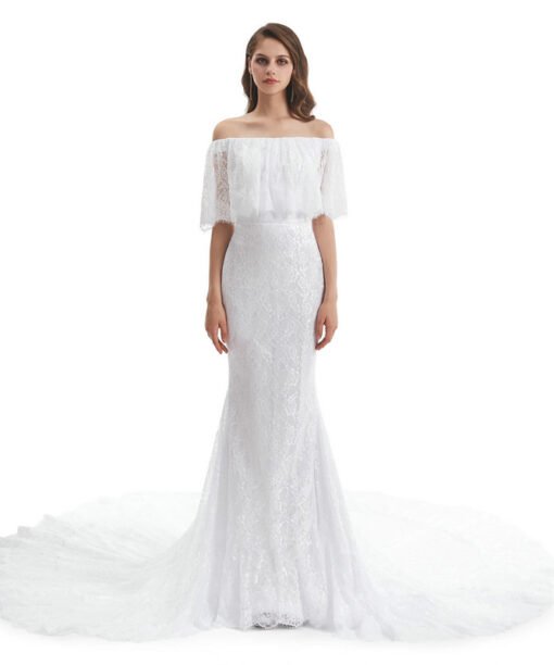 off the shoulder mermaid wedding dress 1322-001