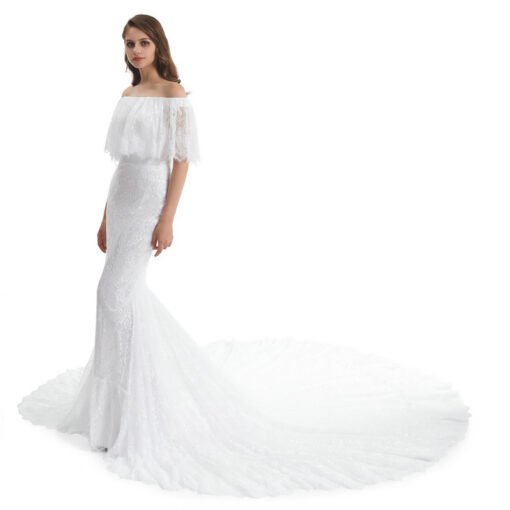 off the shoulder mermaid wedding dress 1322-003