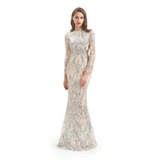 mermaid dress with detachable train 1329-006