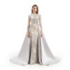 mermaid dress with detachable train 1329-007