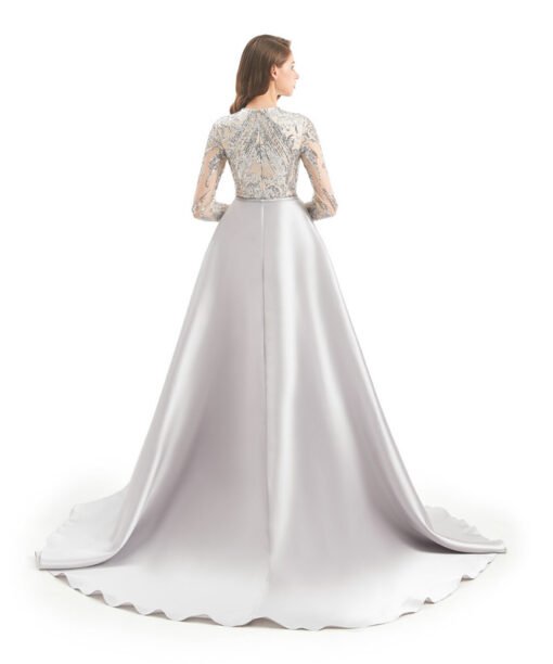 mermaid dress with detachable train 1329-010