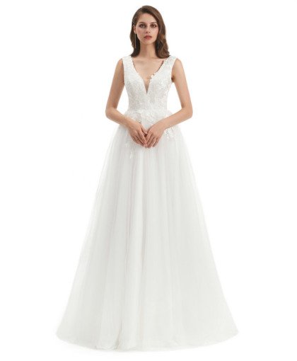 sleeveless wedding dress 1326-002