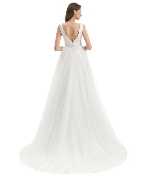 sleeveless wedding dress 1326-006