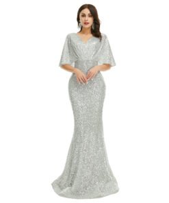 batwing sleeve prom dress 1346-003