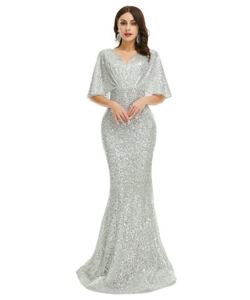 batwing sleeve prom dress 1346-003