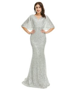batwing sleeve prom dress 1346-005