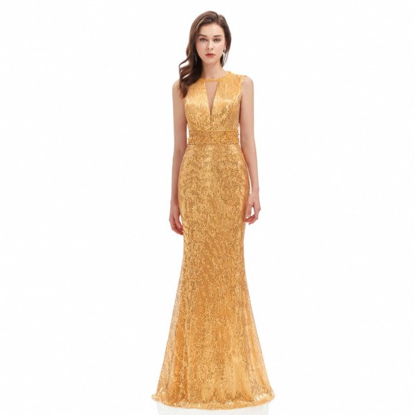 gold sequin dress 1333-001
