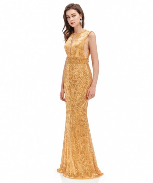 gold sequin dress 1333-003