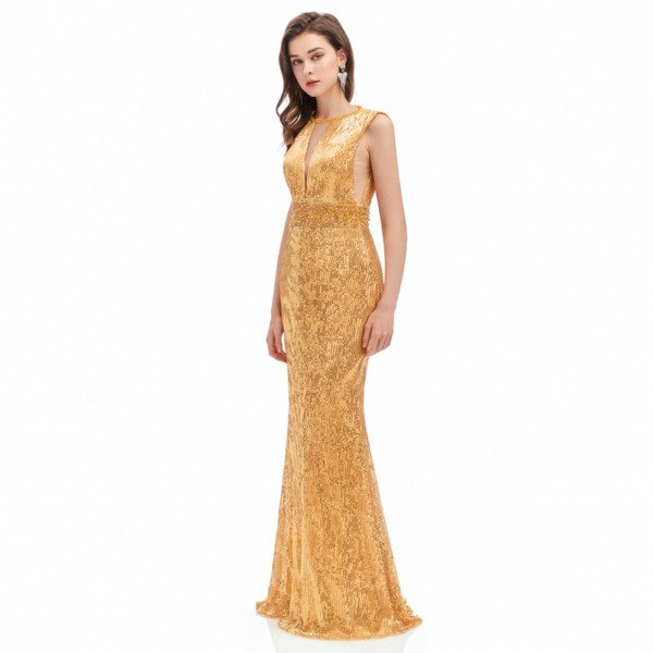gold sequin dress 1333-003