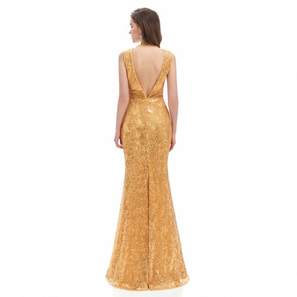 gold sequin dress 1333-005