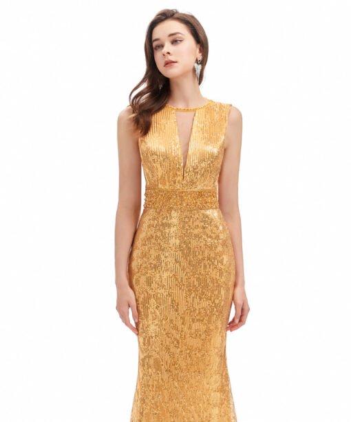 gold sequin dress 1333-006