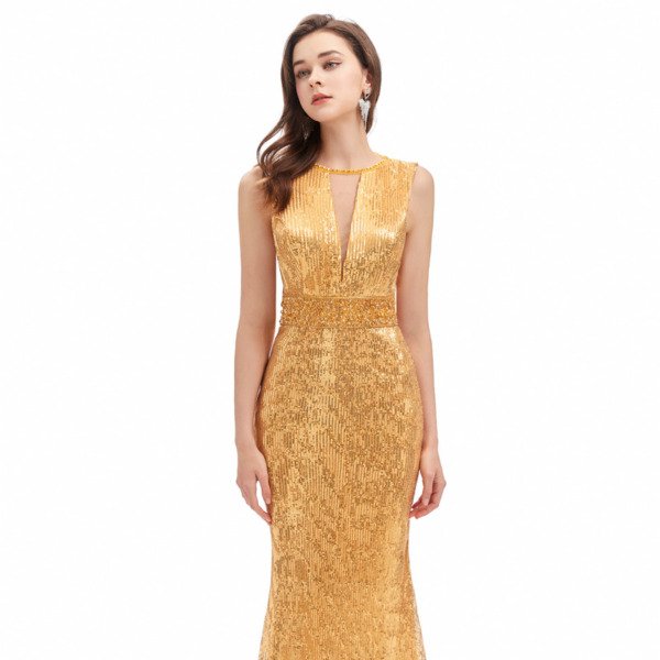 gold sequin dress 1333-006