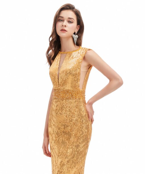 gold sequin dress 1333-007