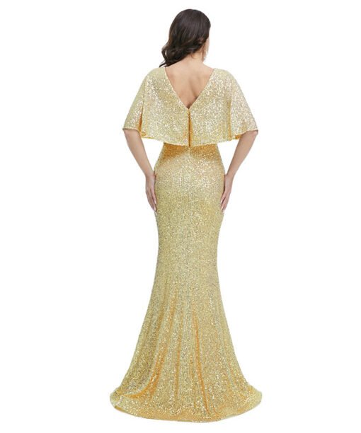 gold sequins prom dress 1347-001