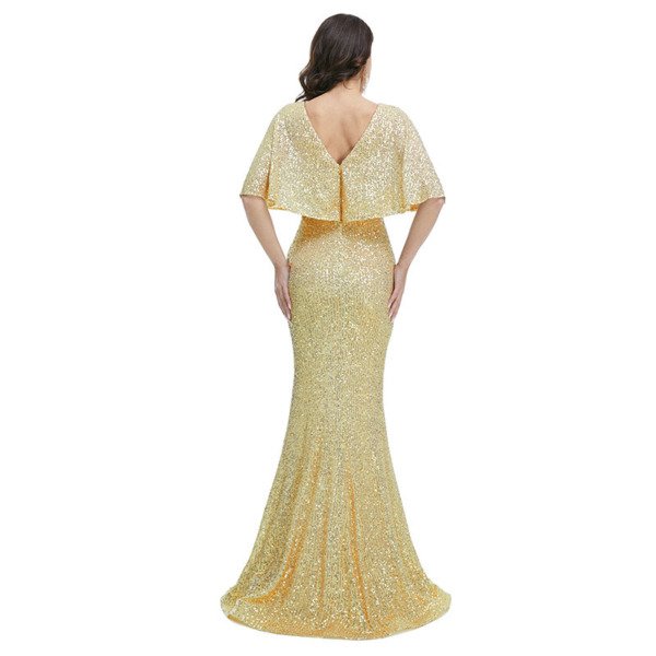 gold sequins prom dress 1347-001
