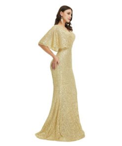 gold sequins prom dress 1347-002