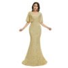 gold sequins prom dress 1347-004