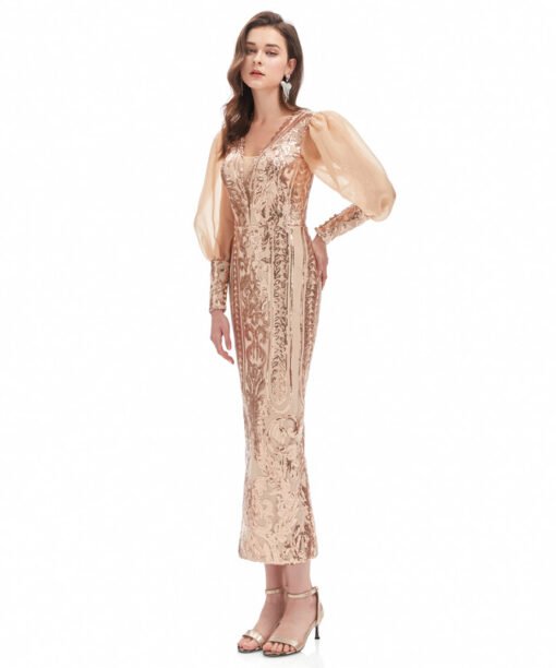 mother of the bride dresses tea length 1330-004