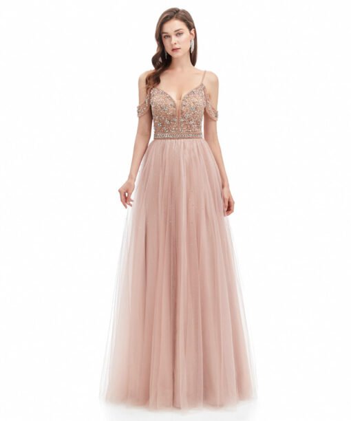 pink backless prom dress 1337-002