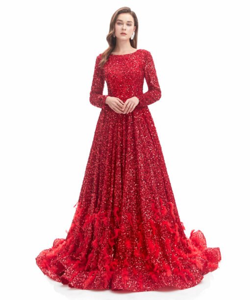 sequin prom dress 1334-002