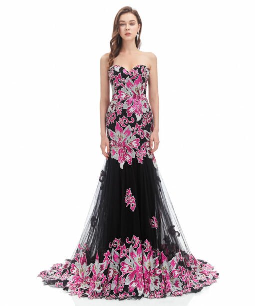 white and gold prom dress 1332-001