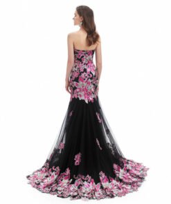 white and gold prom dress 1332-002