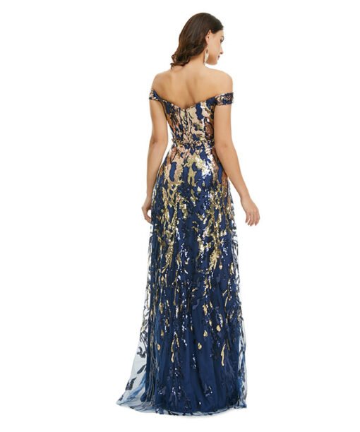 blue sequin prom dress 1349-001